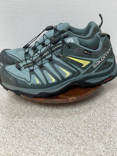 Scarpe Salomon Trail Donna 8,5 X Ultra Verde Teal Goretex Contagrip Passeggiata Escursione - Foto 2 di 13