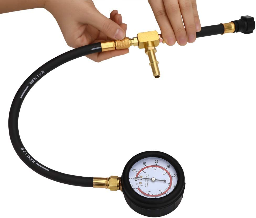 BETOOLL Fuel Pressure Test Kit 0100PSI with 9.49,7.89,6.30 Fuel Line