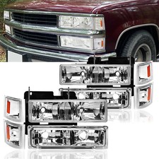For 1994-1998 Chevy Silverado C10 Ck Tahoe Suburban Headlights Corner Bumper