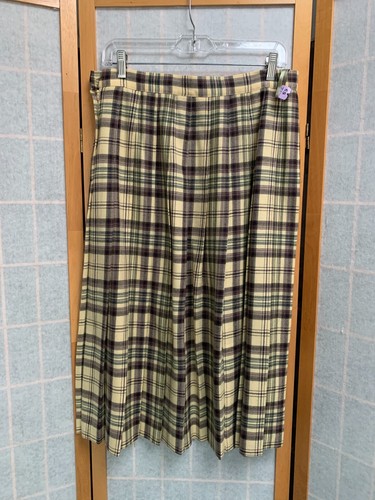 Talbots Women’s Petites 100% Worsted Wool Plaid Skirt Sz 14 Petite - Picture 3 of 6
