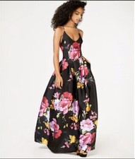 Womens BCX Floral Print Ballgown Size 3