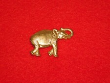 VINTAGE 1 1/2" WIDE METAL ELEPHANT KEY CHAIN CHARM