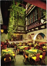 Rothenburg ob der Tauber Germany Builders House Cafe Restaurant Postcard