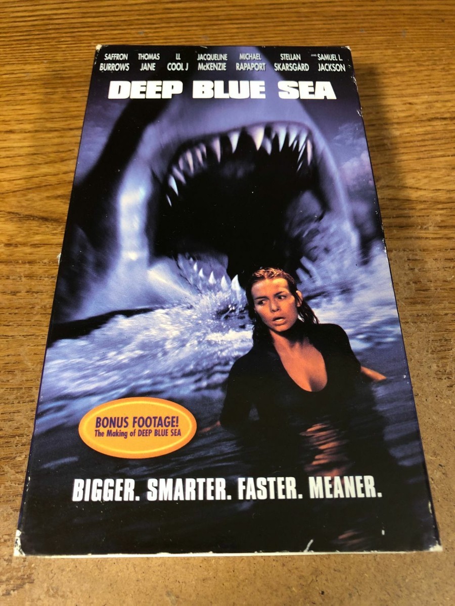 Deep Blue Sea VHS VCR Video Tape Movie Used Michael Rapaport