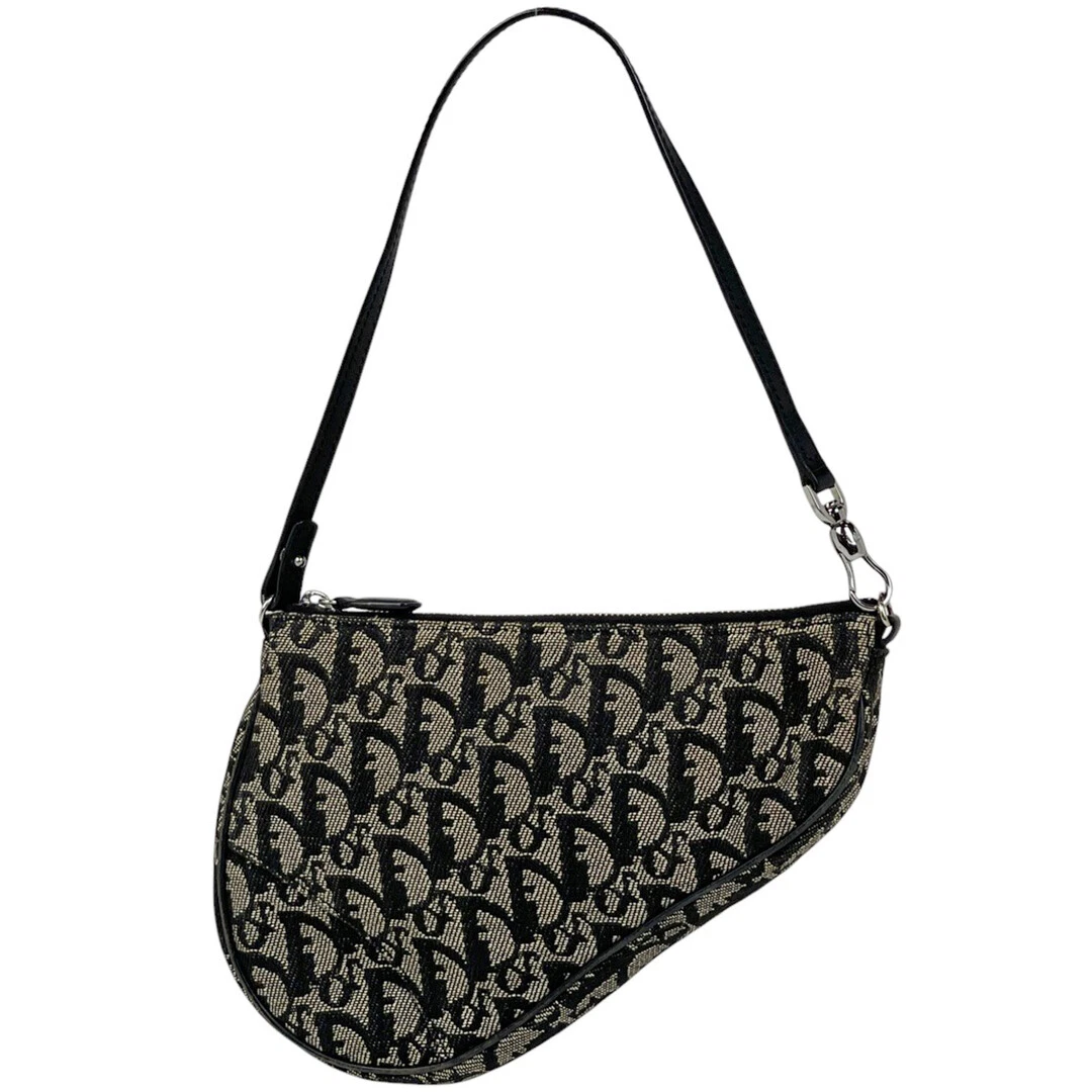 Sac à main Christian Dior Saddle Trotter toile pochette authentique occasion Japon