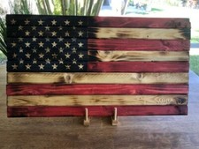 individual American Flag Wall Art  Rustic decor wooden strips  Handmade Gift