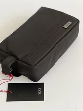 Tumi Black Medium Kit Travel Accessory Zipper Pouch Bag