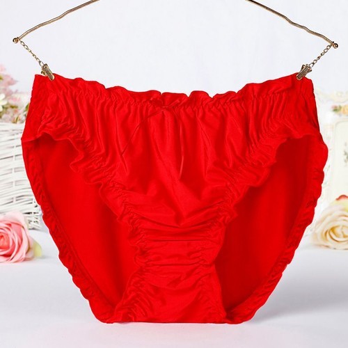 Rüschen Damen Höschen Unterwäsche Übergröße hoher Bund Modal Seide sexy weich Dessous - Bild 26 von 26