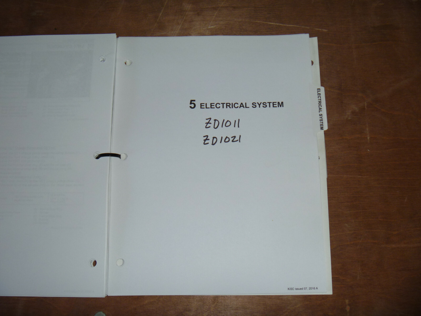 Kubota ZD1011 ZD1021 Zero Turn Mowers Electrical Wiring Diagram Manual