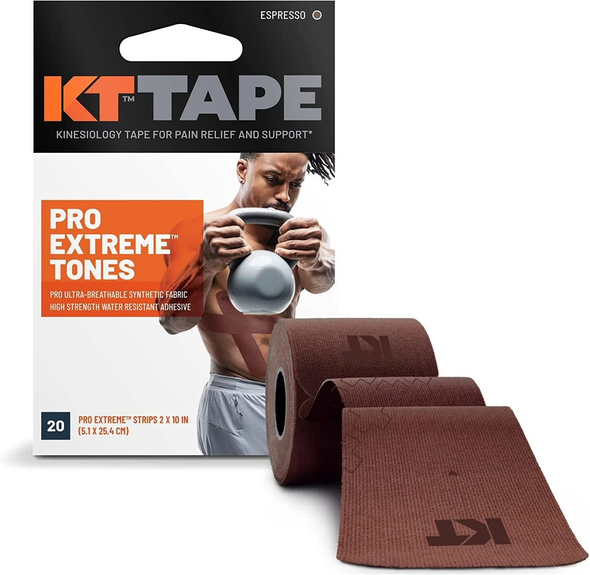 KT Tape PRO Extreme Tone Synthetic Kinesiology Tape 20 Count 10