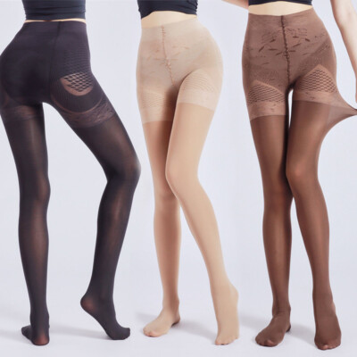 Glossy Tights Women 120D High Elastic Pantyhose Stockings Patchwork Hosiery