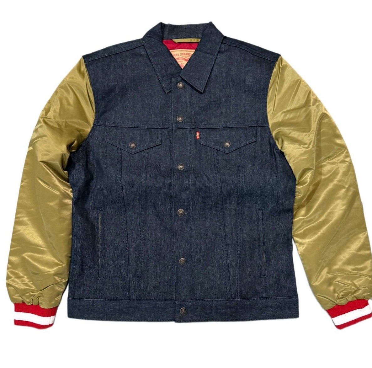 New Vintage Levis x San Francisco 49ers Satin Denim Jacket New Vintage Levis x San Francisco 49ers Satin Denim Jacket