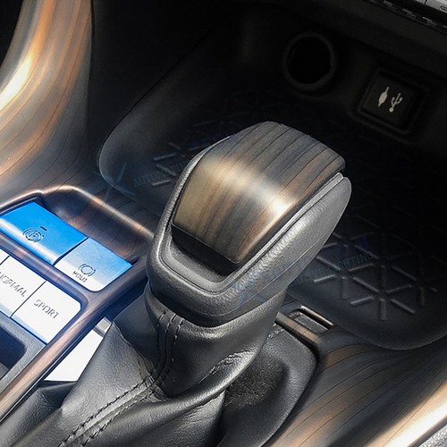 Black Wood Grain Gear Shift Lever Head Knob Cover Trim For Toyota RAV4 19-2025 - Bild 11 von 14