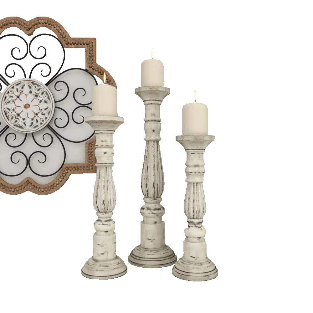 White Traditional Candle Holders & Accessories