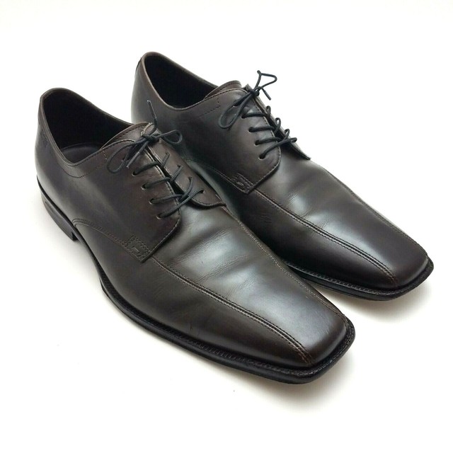 BOSS Hugo Boss Men's Oxfords Brown Leather Bicycle Toe Dress Shoes Size 8 M eBay
