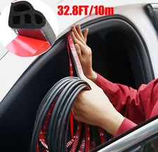 32FT Universal L-Shaped Rubber Sealing Strip Weatherstrip Car Edge Molding Trim