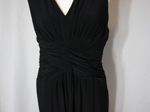 New Jones New York After 5 Black Sleeveless V Neck Dress Cocktail Party Size 14 - Picture 3 of 8