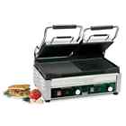 Waring Wdg300 Dual Sandwich Panini Grill 17in x 9.25in - 1 Ribbed, 1 Flat