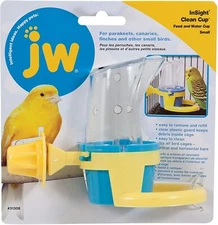 JW Pet Company Bird Cage Clean Cup Feeder & Waterer – Small Bird Feeder Parrot