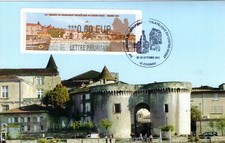 98-FDC CARTE 1er JOUR VIGNETTE LISA  66° CONGRES GROUPEMENT CENTRE OUEST  COGNAC