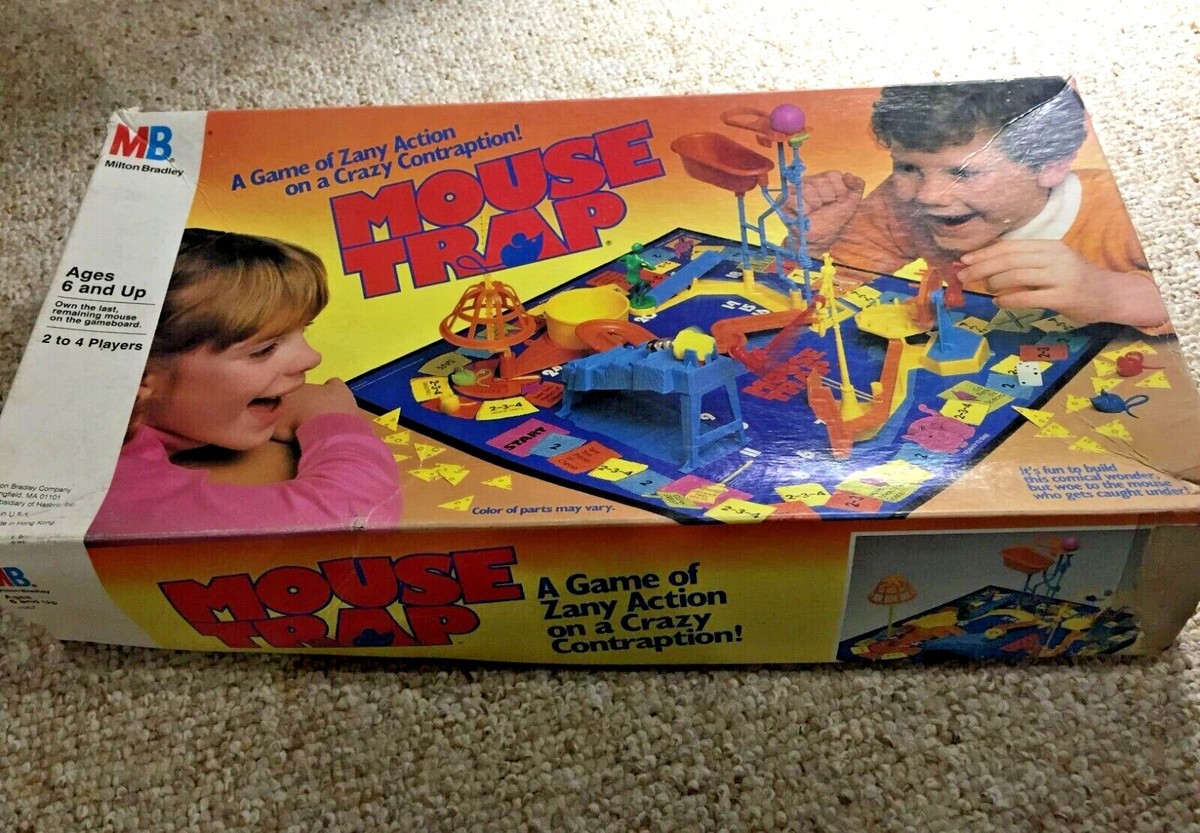 1986 Mouse Trap Board Game Milton Bradley Vintage #4657 A Game of