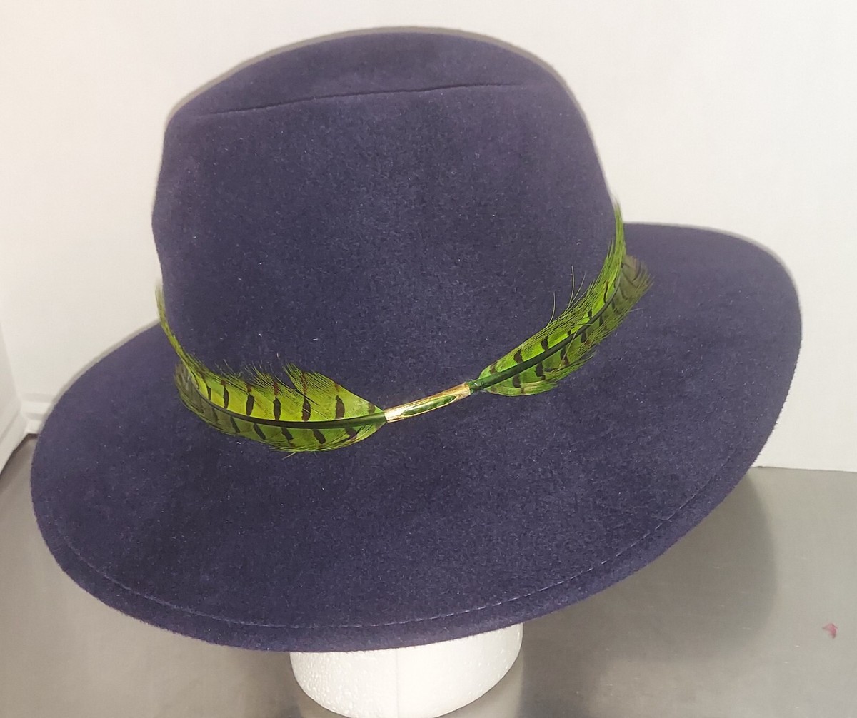 Eugenia Kim Max Feather Trimmed Rabbit Felt Fedora Khaki Wool Hat Women main image 4