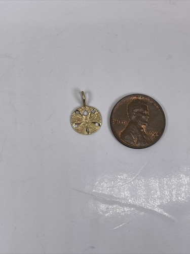 Vtg Petite Pendant 14Kt Yellow Gold Jewelry Rounded Novelty Handcrafted Small - Picture 10 of 12