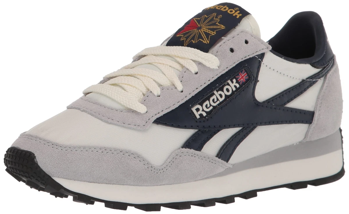 Reebok unisex adult Aztec Ii Sneaker Chalk Grey Navy Size 4.5 Men