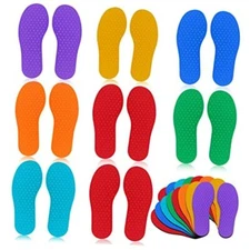 8 Pairs Feet Markers Classroom Markers Colorful Spot Floor Markers Footprint 