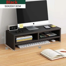 Computer Desktop Monitor Stand Laptop TV Display Screen Shelf Rack Riser UK New