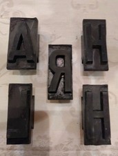 Lettern Buchstaben Buchdruck Letterpress Kunststoff Flohmarkt 70/80er