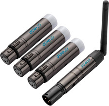 Wireless DMX512 1Transmitter 3Receivers Kit Plug-In Power, Non-Battery - No