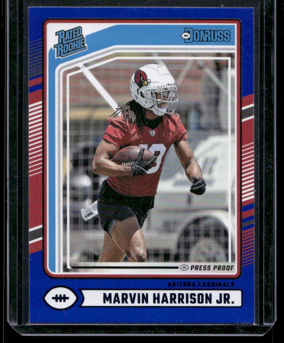 2024 Donruss #393 Marvin Harrison Jr. Press Proof Blue
