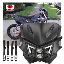 Faro LED con señal de máscara negra para SUZUKI DRZ400 E/S/SM DR200S DR650SE