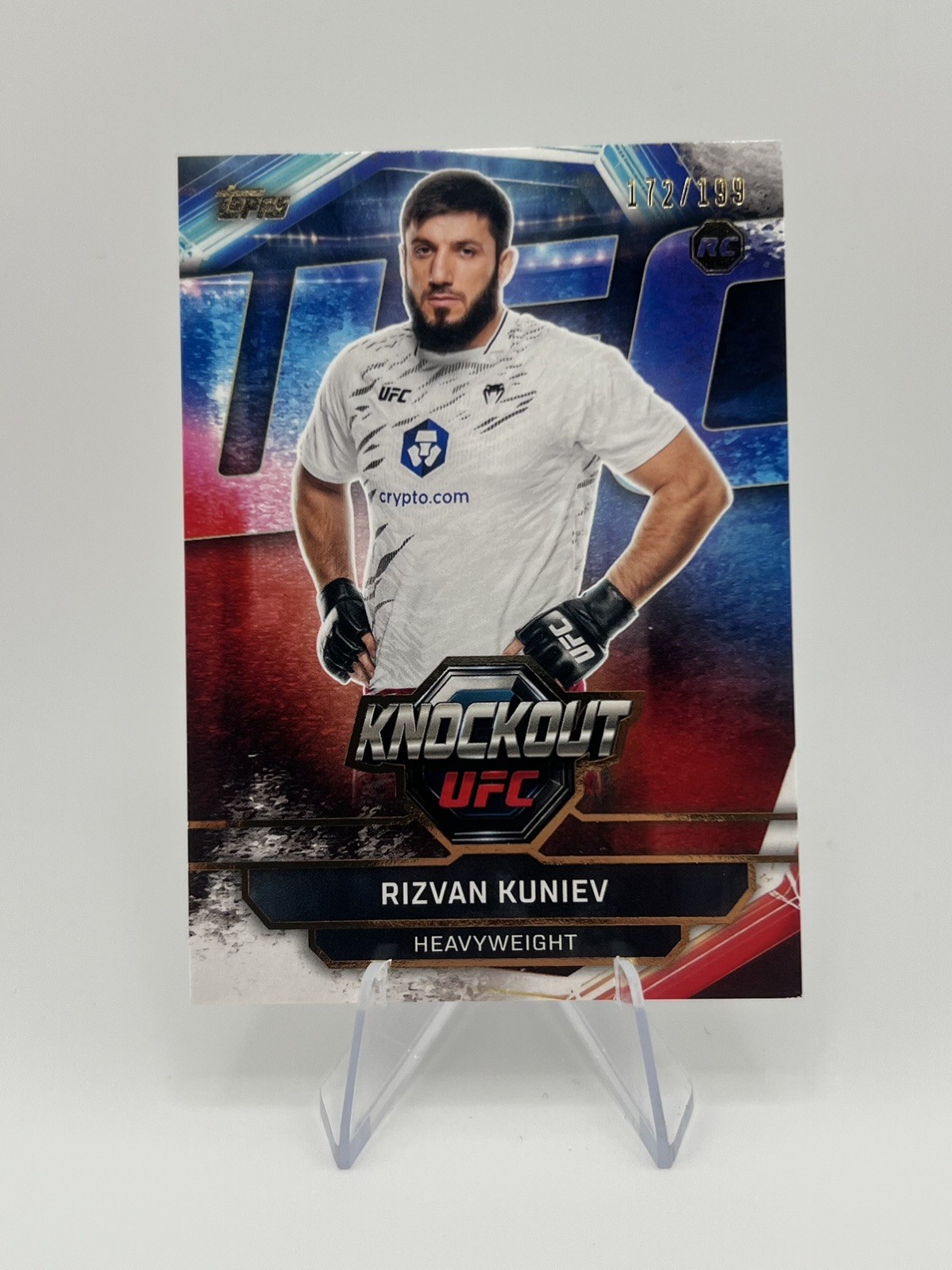 2026 Topps Knockout UFC Base Set #36 Rizvan Kuniev - Gold /199