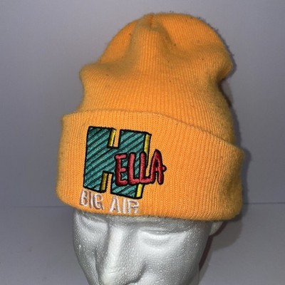 Decky 'Hella Big Air' Retro Orange Beanie