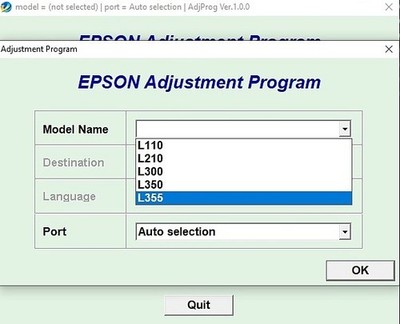 Epson L110, L210, L300, L350, L355 Ink Pad Counter Reset Pendrive
