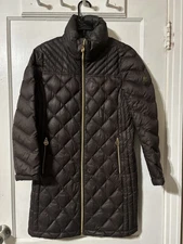 Michael Kors Jacket Women's Long Quilted Packable Down Puffer Coat Size M