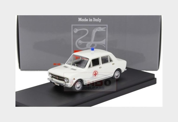 1:43 Rio Fiat 128 C.R.I. Croce Rossa Italiana Ambulance 1970 White RIO4759 Model-image