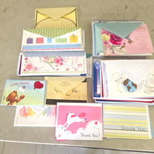 Large Mixed Lot Greeting Cards 21 Thank You,/39 XMAS/4 Invitations/50 Birthday