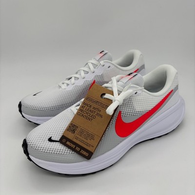 Nike Shoes Revolution 8 Lace Up HJ9198-102 White Bright Crimson Size 10 Mens