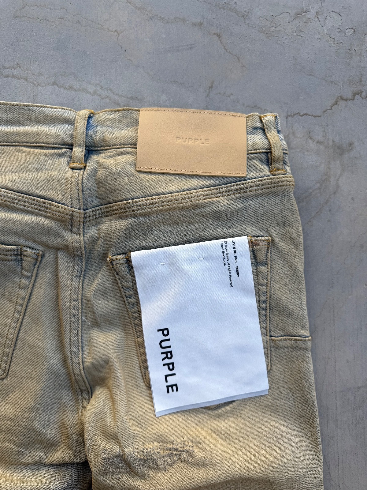 Purple Brand P001 Superlight Oil Repair Jeans Light Indigo image 5