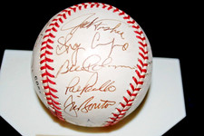 YOGI BERRA SIGNED BASEBALL WITH GREAT NAMES TUG MCGRAW AUTO + 12 SHAG CRAWFORD
