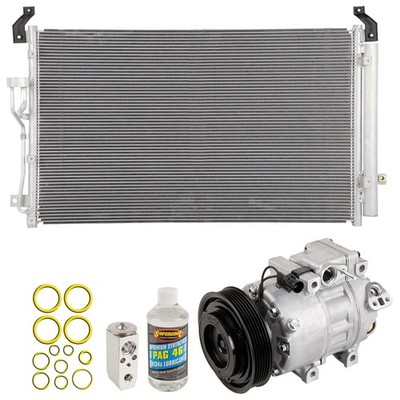 For Hyundai Veracruz 2007-2012 AC Compressor w/ A/C Condenser & Repair Kit CSW