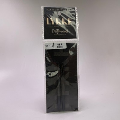 LYKKE Driftwood 3.5'' Interchangeable Knitting Needle Tips US 8 (5.00mm) NEW
