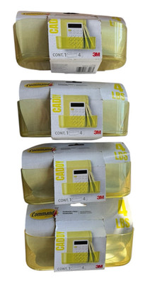 4 Pack Command 3M 4 LBS Caddy - Yellow - HOM15-CNCLBU