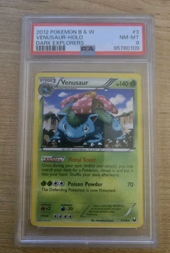 Pokemon Venusaur 3/108 Dark Explorers Holo PSA 8
