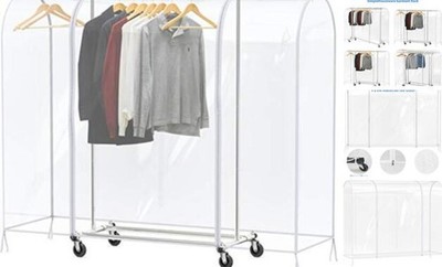 Clear Garment Rack Cover