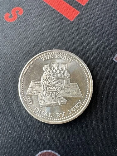 Johnson Matthey "The Right To Trial By Jury" 1 oz .999 Fine Silver Round Ounce