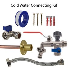 Double Lever Tap Through Wall Water Connection Kit, Water Outdoor Garden Kit